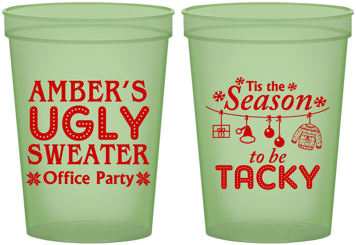Custom Christmas 16 oz Glow In The Dark Cups - Til The Season To Be Tacky | 280020