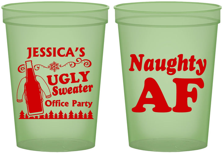 Custom Christmas 16 oz Glow In The Dark Cups - Eat Drink Be Ugly | 280024