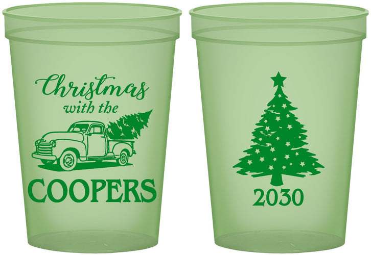 Custom Christmas 16 oz Glow In The Dark Cups - Naughty Af | 280025