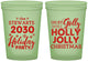 Custom Christmas 16 oz Glow In The Dark Cups - Holly Jolly | 280046