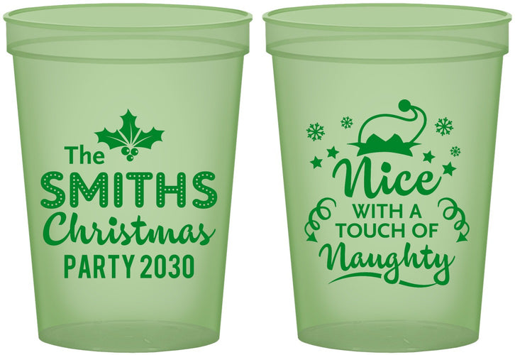 Custom Christmas 16 oz Glow In The Dark Cups - Touch Of Naughty | 280049