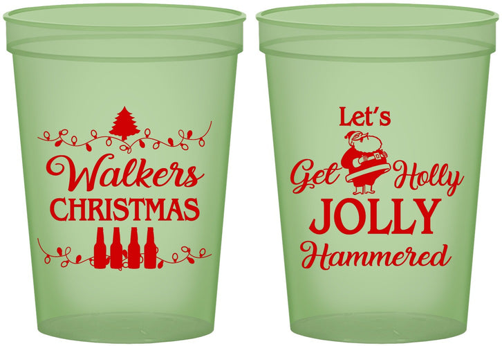 Custom Christmas 16 oz Glow In The Dark Cups - Let Is Snow | 280050