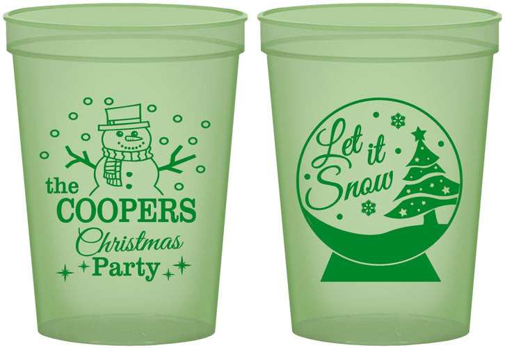 Custom Christmas 16 oz Glow In The Dark Cups - Lets Get Lit | 280051