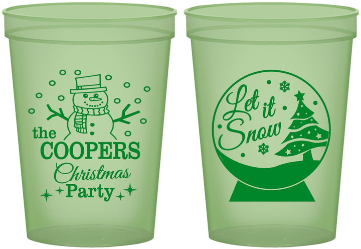 Custom Christmas 16 oz Glow In The Dark Cups - Lets Get Lit | 280051