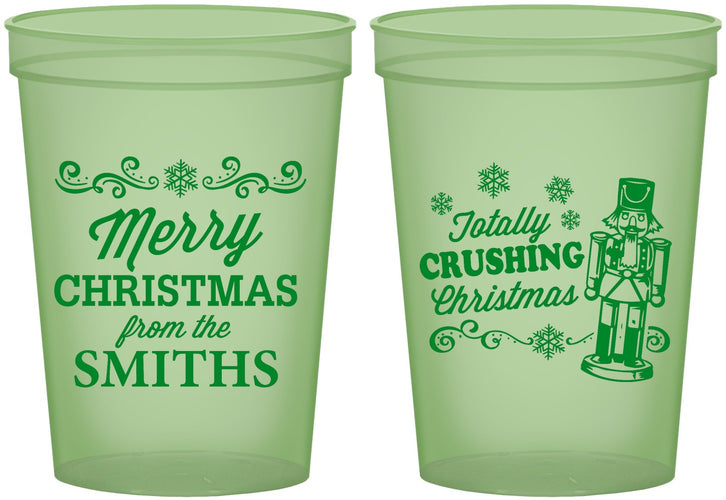 Custom Christmas 16 oz Glow In The Dark Cups - Snowflakes | 280053