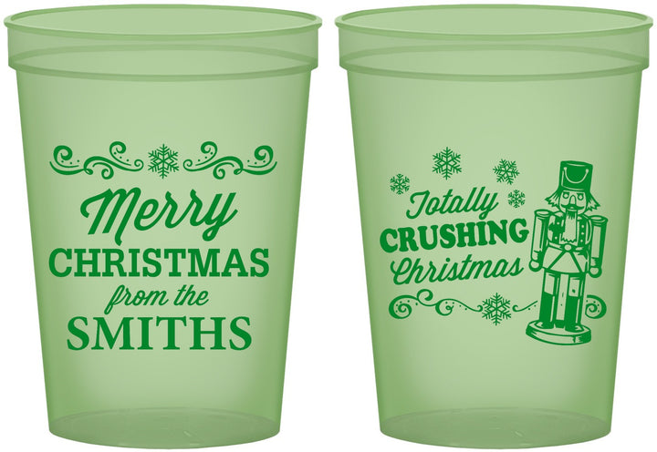 Custom Christmas 16 oz Glow In The Dark Cups - Snowflakes | 280053