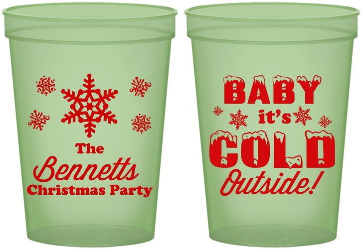 Custom Christmas 16 oz Glow In The Dark Cups - Joy To The World | 280054