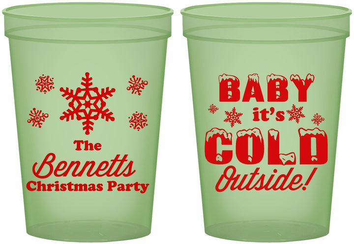 Custom Christmas 16 oz Glow In The Dark Cups - Joy To The World | 280054