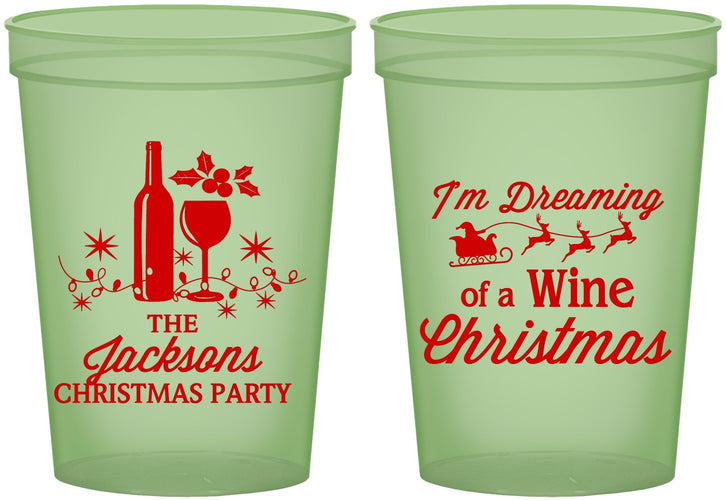 Custom Christmas 16 oz Glow In The Dark Cups - Bah Hum Bug | 280056