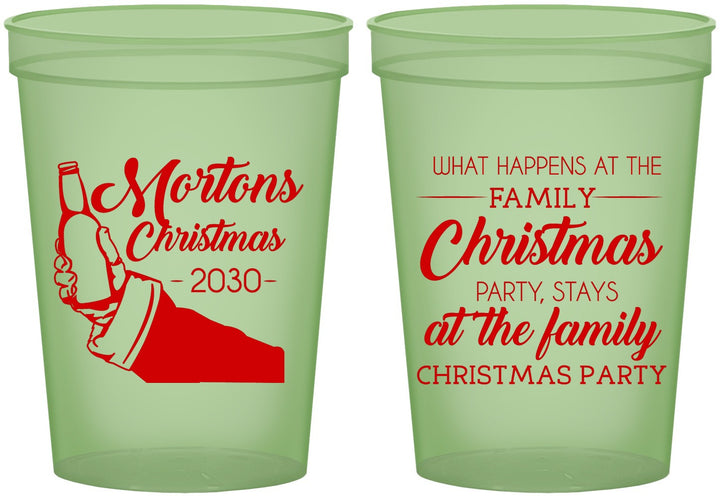 Custom Christmas 16 oz Glow In The Dark Cups - Santa Claus | 280060