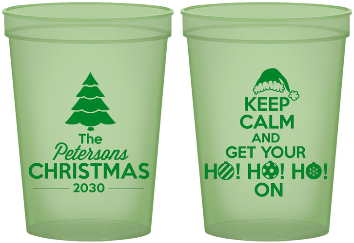 Custom Christmas 16 oz Glow In The Dark Cups - Ho Ho Ho | 280061