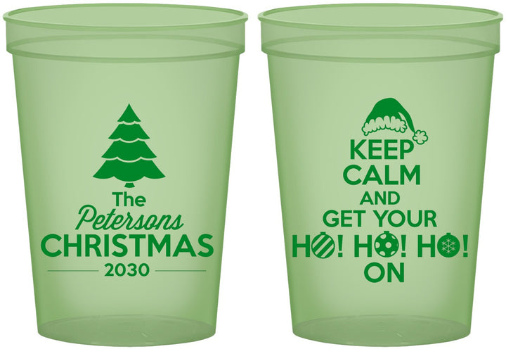 Custom Christmas 16 oz Glow In The Dark Cups - Ho Ho Ho | 280061
