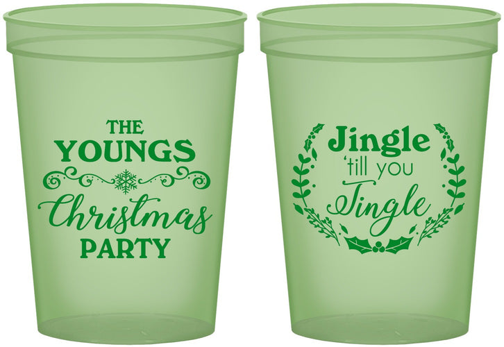 Custom Christmas 16 oz Glow In The Dark Cups - Jingle Til You Jingle | 280063