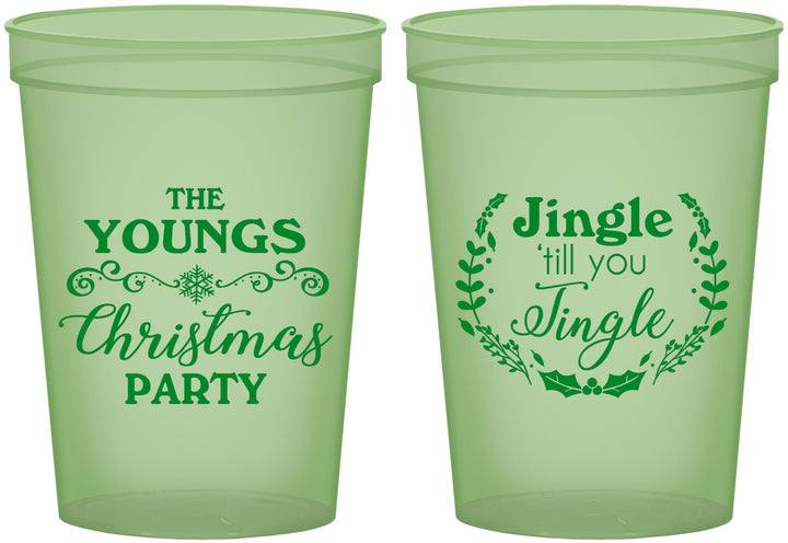 Custom Christmas 16 oz Glow In The Dark Cups - Jingle Til You Jingle | 280063
