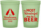 Custom Christmas 16 oz Glow In The Dark Cups - Wonderful Time For A Beer | 280064