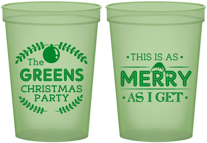 Custom Christmas 16 oz Glow In The Dark Cups - Merry As I Get | 280065