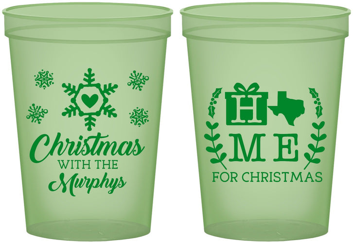 Custom Christmas 16 oz Glow In The Dark Cups - Texas | 280075