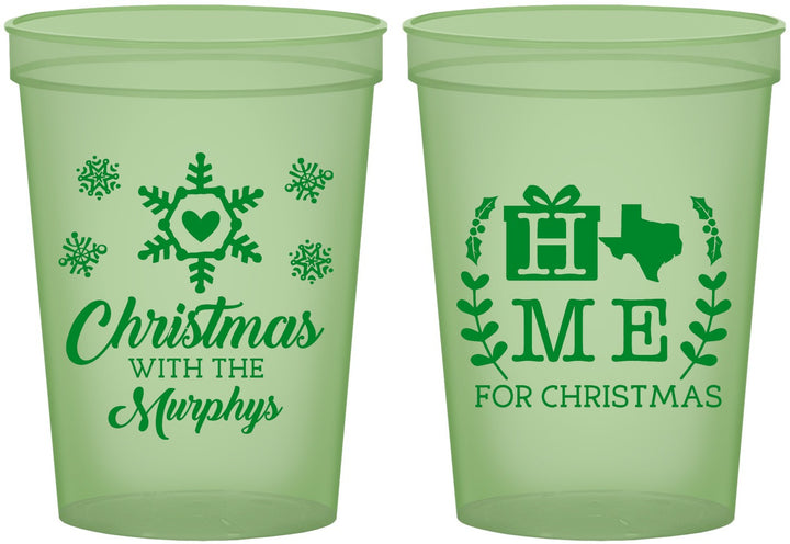 Custom Christmas 16 oz Glow In The Dark Cups - Texas | 280075