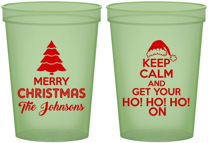 Custom Christmas 16 oz Glow In The Dark Cups - Ho Ho Ho | 280076