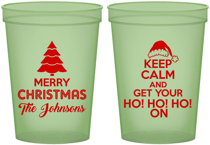 Custom Christmas 16 oz Glow In The Dark Cups - Ho Ho Ho | 280076