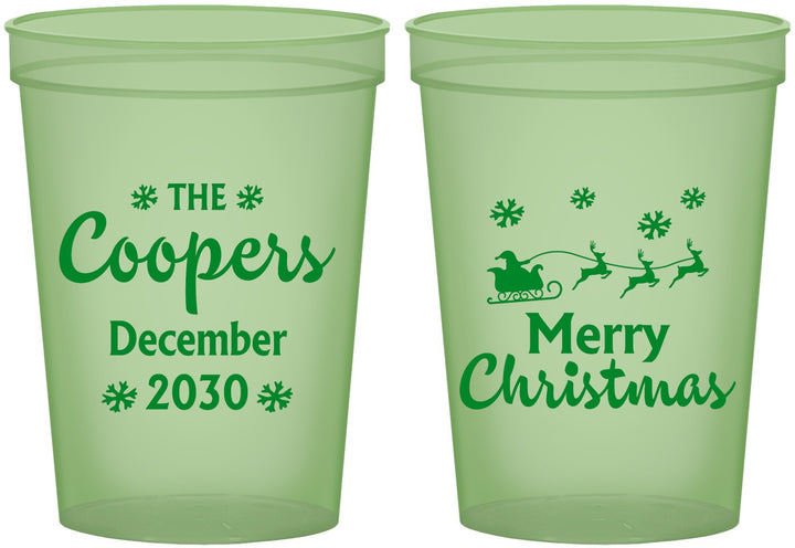 Custom Christmas 16 oz Glow In The Dark Cups - Santa Claus | 280079