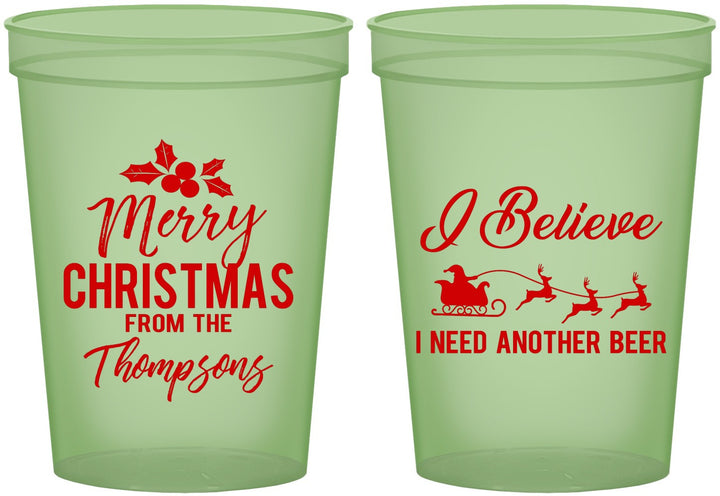 Custom Christmas 16 oz Glow In The Dark Cups - Santa Claus | 280086