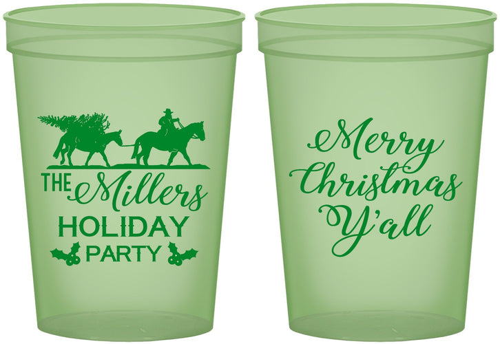 Custom Christmas 16 oz Glow In The Dark Cups - Country | 280087