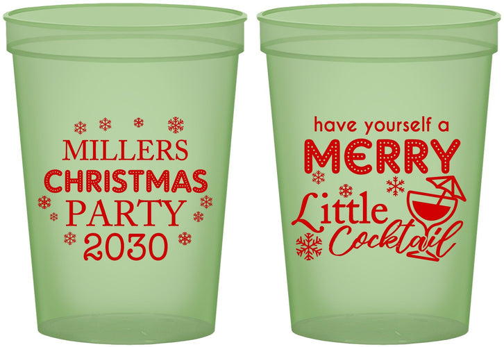 Custom Christmas 16 oz Glow In The Dark Cups - Cocktail | 280098