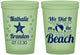 Custom Wedding 16 oz Glow In The Dark Cups - We Did It On The Beach | 287