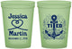 Custom Wedding 16 oz Glow In The Dark Cups - They Tied The Knot Nautical | 293