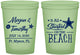 Custom Wedding 16 oz Glow In The Dark Cups - Started On The Beach | 295