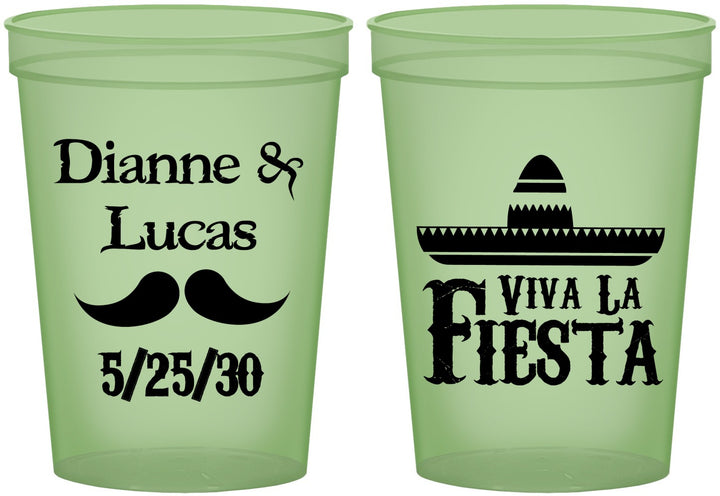 Custom Wedding 16 oz Glow In The Dark Cups - Viva La Fiesta | 299