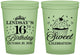 Custom 16th Birthday 16 oz Glow In The Dark Cups - Cupcake | 300000