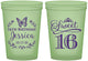 Custom 16th Birthday 16 oz Glow In The Dark Cups - Butterfly | 300005