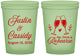 Custom Rehearsal Dinner 16 oz Glow In The Dark Cups - Eat Drink Rehearse | 30001