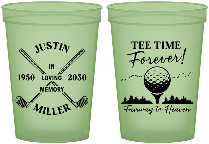 Custom Memorial 16 oz Glow In The Dark Cups - Fairway To Heavens | 310007
