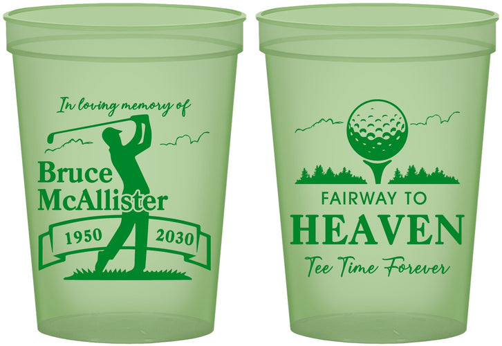 Custom Memorial 16 oz Glow In The Dark Cups - Fairway To Heavens | 310008