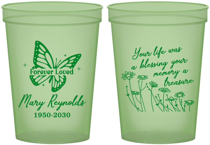Custom Memorial 16 oz Glow In The Dark Cups - Forever Loved | 310013