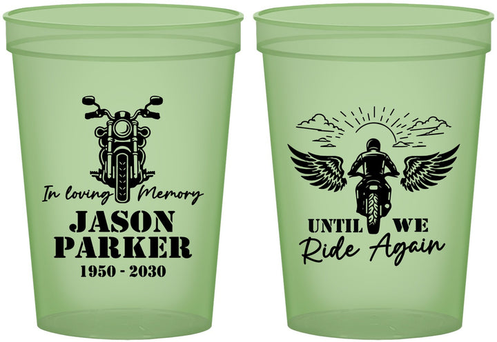 Custom Memorial 16 oz Glow In The Dark Cups - Until We Ride Again | 310016