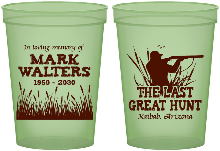 Custom Memorial 16 oz Glow In The Dark Cups - The Last Great Hunt | 310020