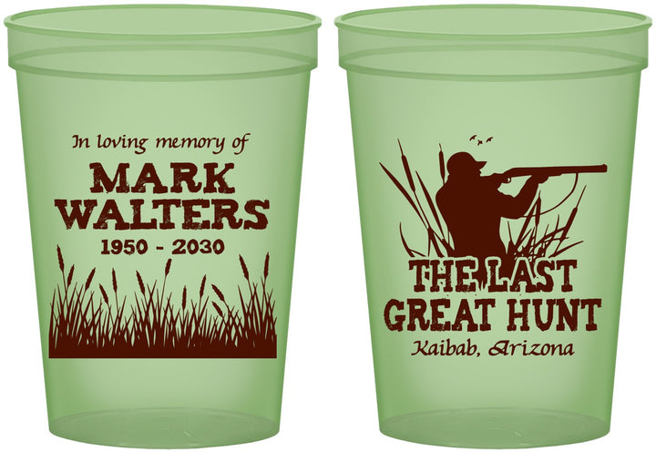 Custom Memorial 16 oz Glow In The Dark Cups - The Last Great Hunt | 310020