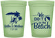 Custom Wedding 16 oz Glow In The Dark Cups - We Did It On The Beach | 317
