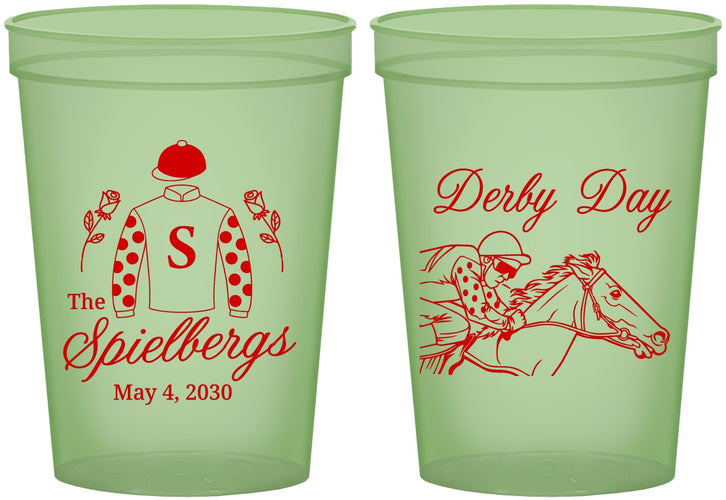Custom Derby Day 16 oz Glow In The Dark Cups - Horses | 320007