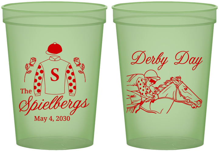 Custom Derby Day 16 oz Glow In The Dark Cups - Horses | 320007