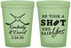Custom Wedding 16 oz Glow In The Dark Cups - Took A Shot Hockey | 323