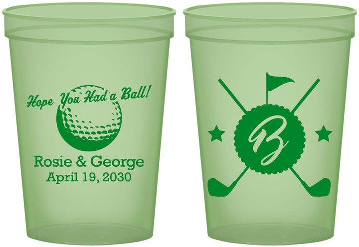 Custom Wedding 16 oz Glow In The Dark Cups - Golf | 325