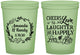 Custom Wedding 16 oz Glow In The Dark Cups - Love Laughter Happily | 326