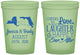Custom Wedding 16 oz Glow In The Dark Cups - Love Laughter Happily | 329