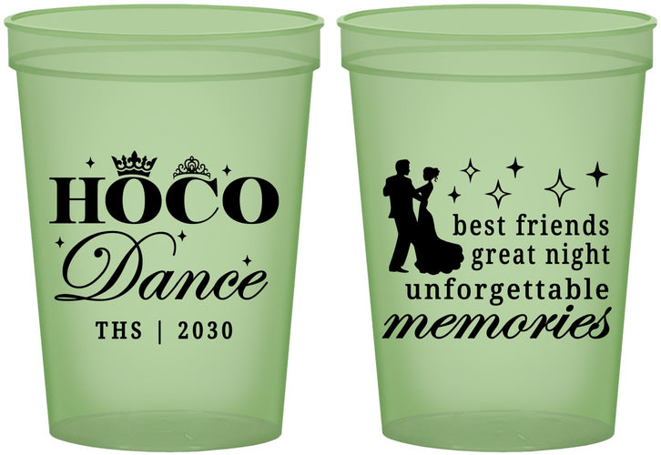 Custom Homecoming 16 oz Glow In The Dark Cups - Hoco Dance | 330007