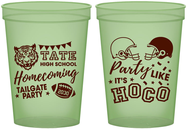 Custom Homecoming 16 oz Glow In The Dark Cups - Party Like Its Hoco | 330012